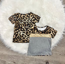 Sequin Leopard T-2