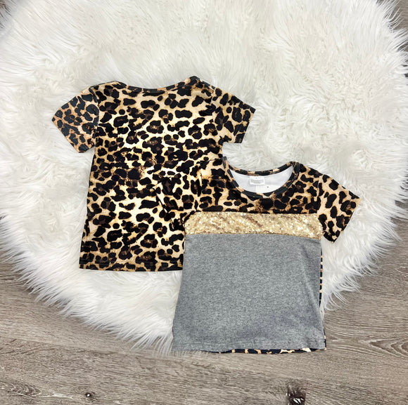 Sequin Leopard T