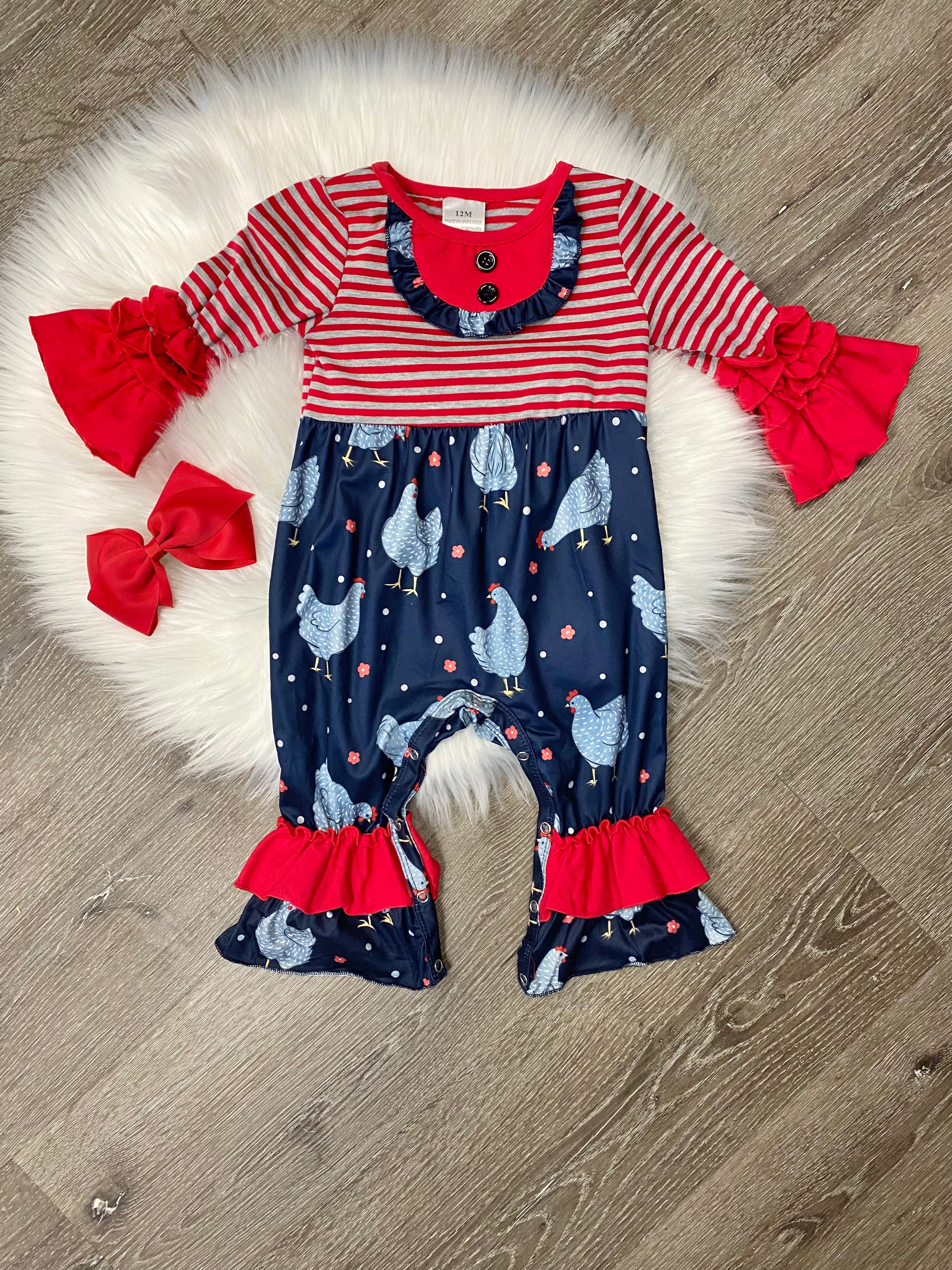 Hen Ruffle Romper