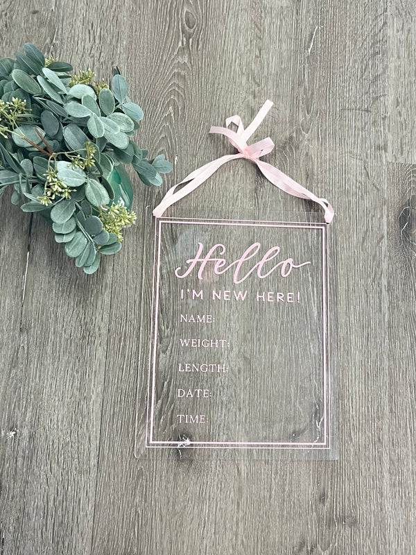 Baby Announcement Sign