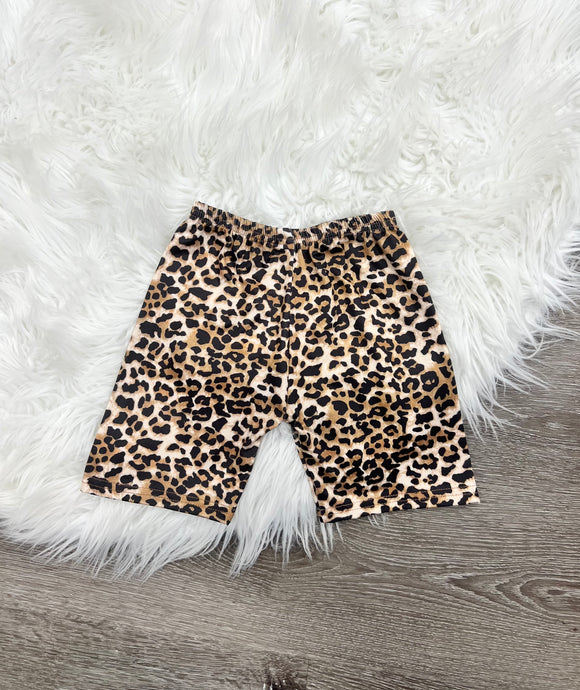 High Waist Leopard Shorts