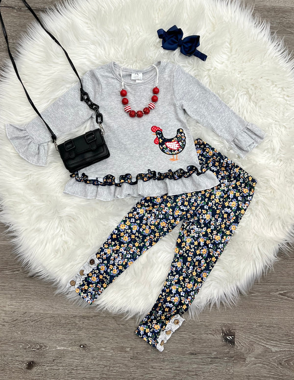 Floral Chicken Set
