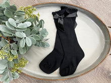 Satin Shimmer Bow Socks