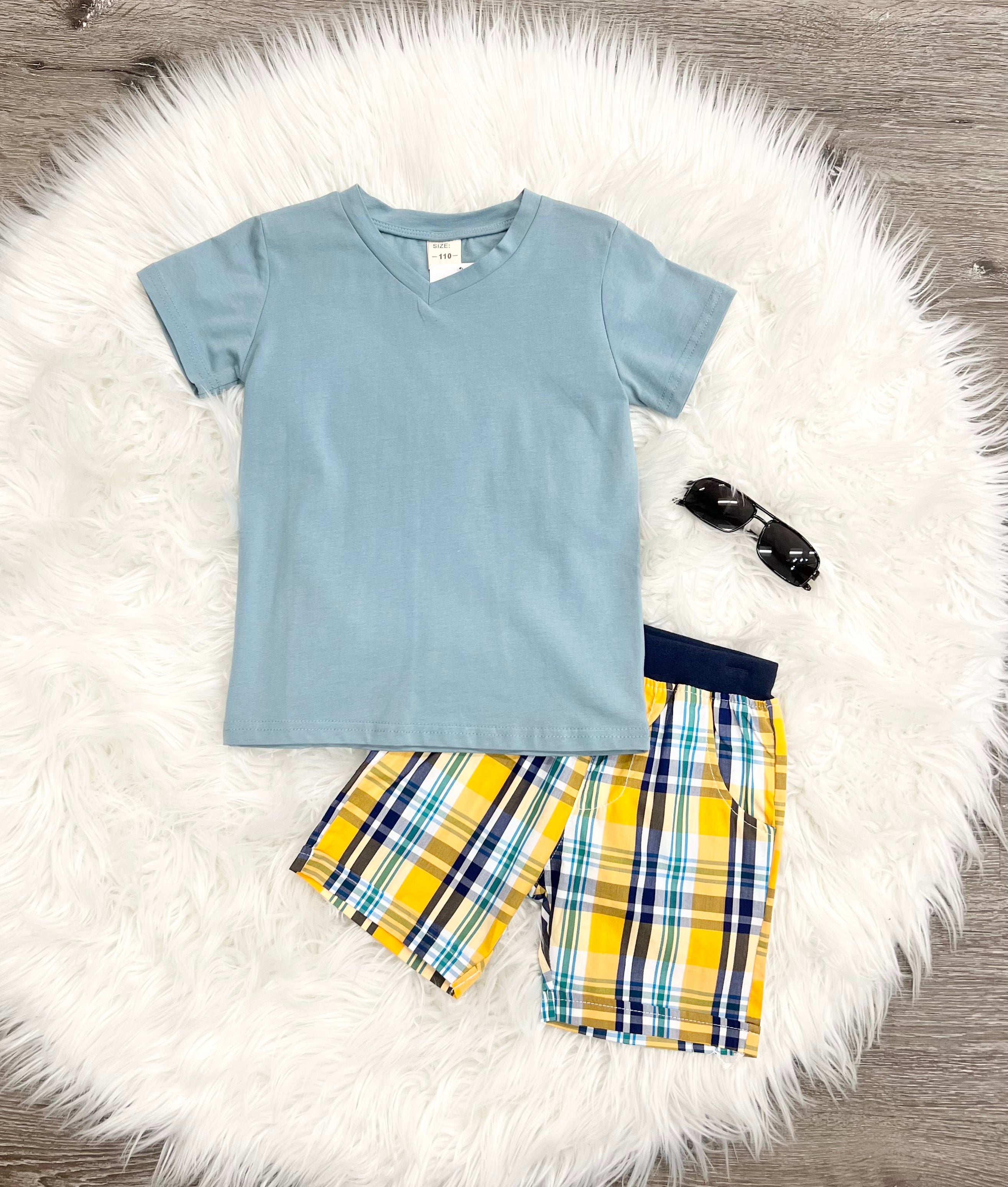 Blue Skies Shorts Set