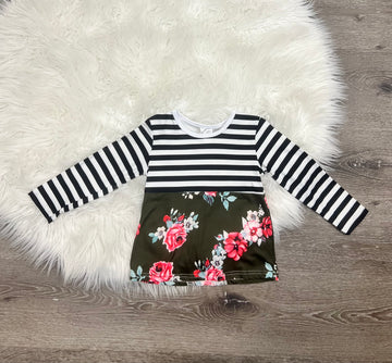Stripes and Floral Top