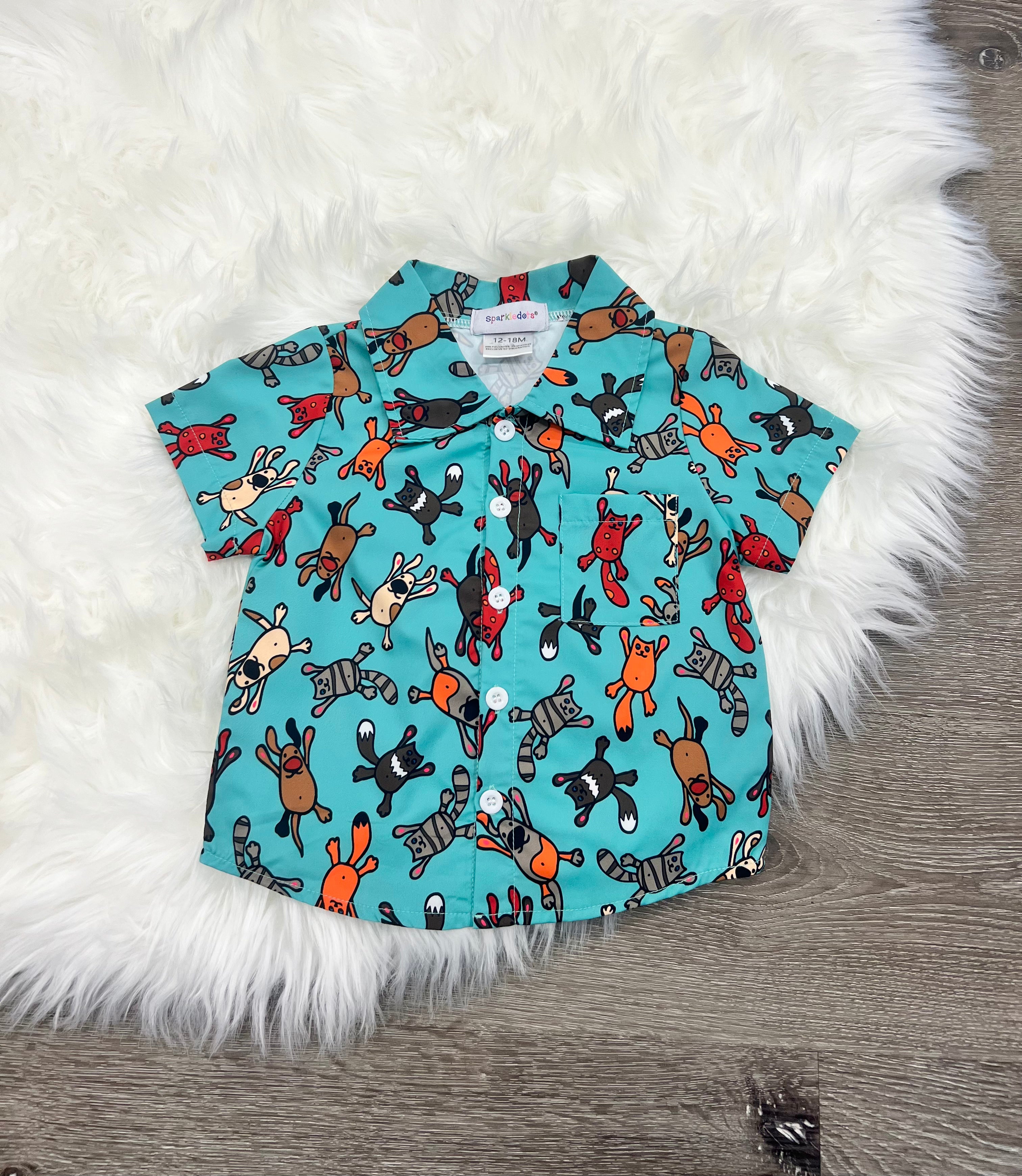 Furry Friends Button Up