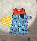 Blue Car Romper-1