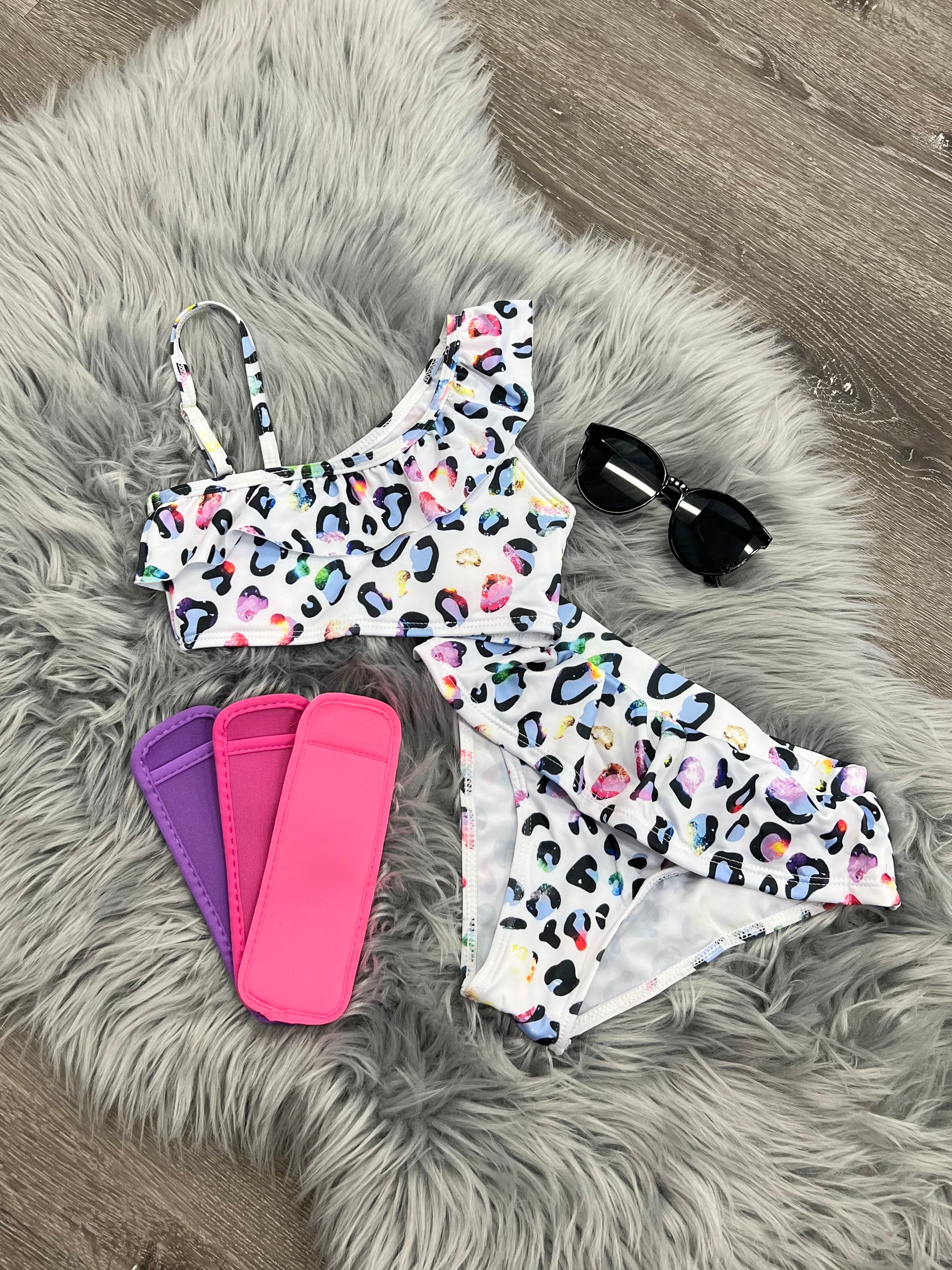 Rainbow Leopard Swim Suit