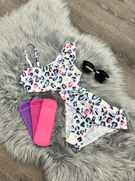 Rainbow Leopard Swim Suit