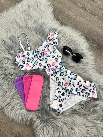 Rainbow Leopard Swim Suit