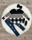 Tartan Plaid Color Block Sweater-1