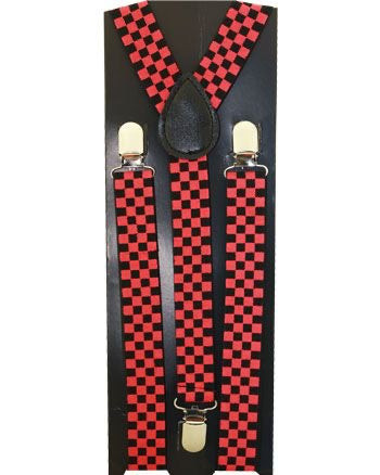 Buy black-red-checkered Suspenders