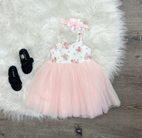 Blush Roses Tulle Dress