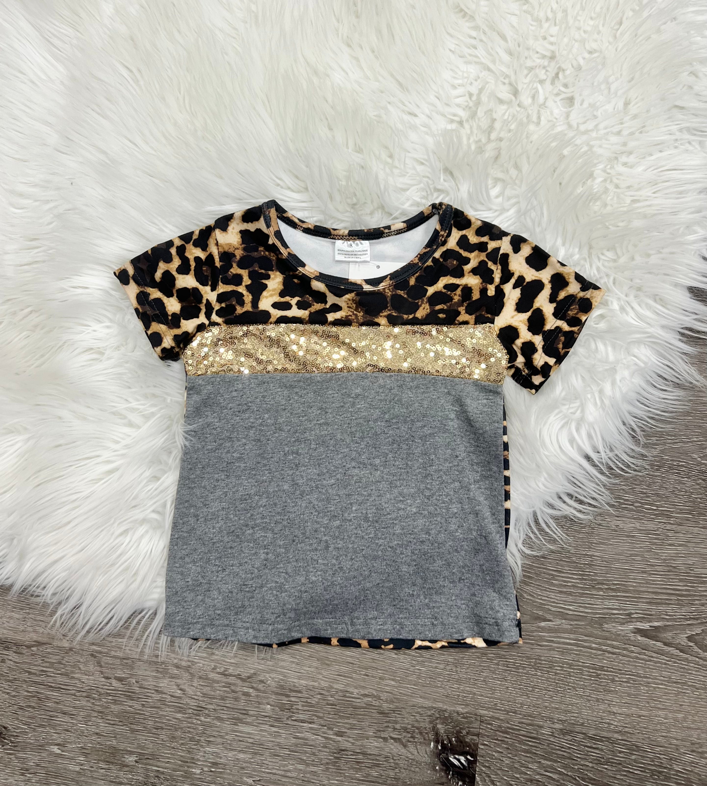 Sequin Leopard T