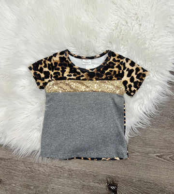 Sequin Leopard T