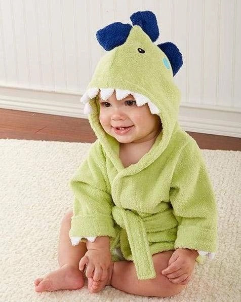 Dino Infant Hooded Towel Robes
