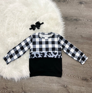 White Buffalo Plaid Top