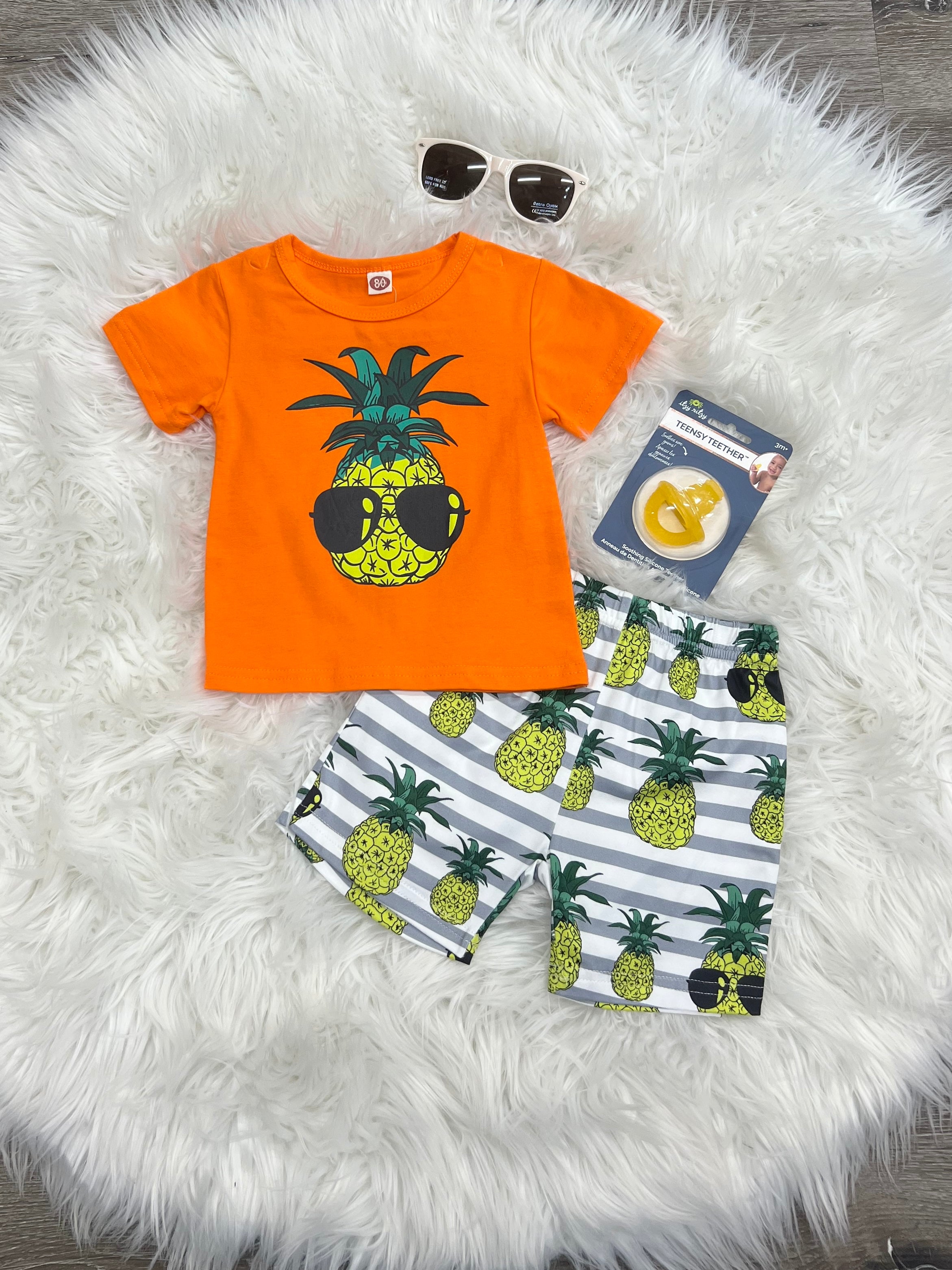 Pineapple Shorts Set