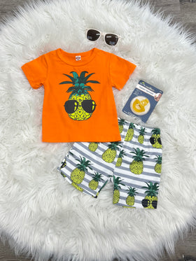 Pineapple Shorts Set