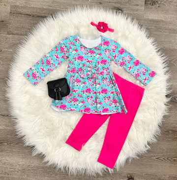 Florals In Magenta Set