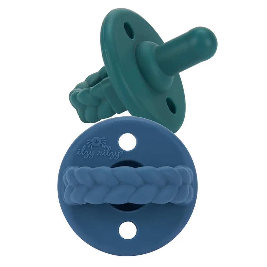 Buy deep-sea-denim-braids Sweetie Soother Pacifier Sets (2-pack)