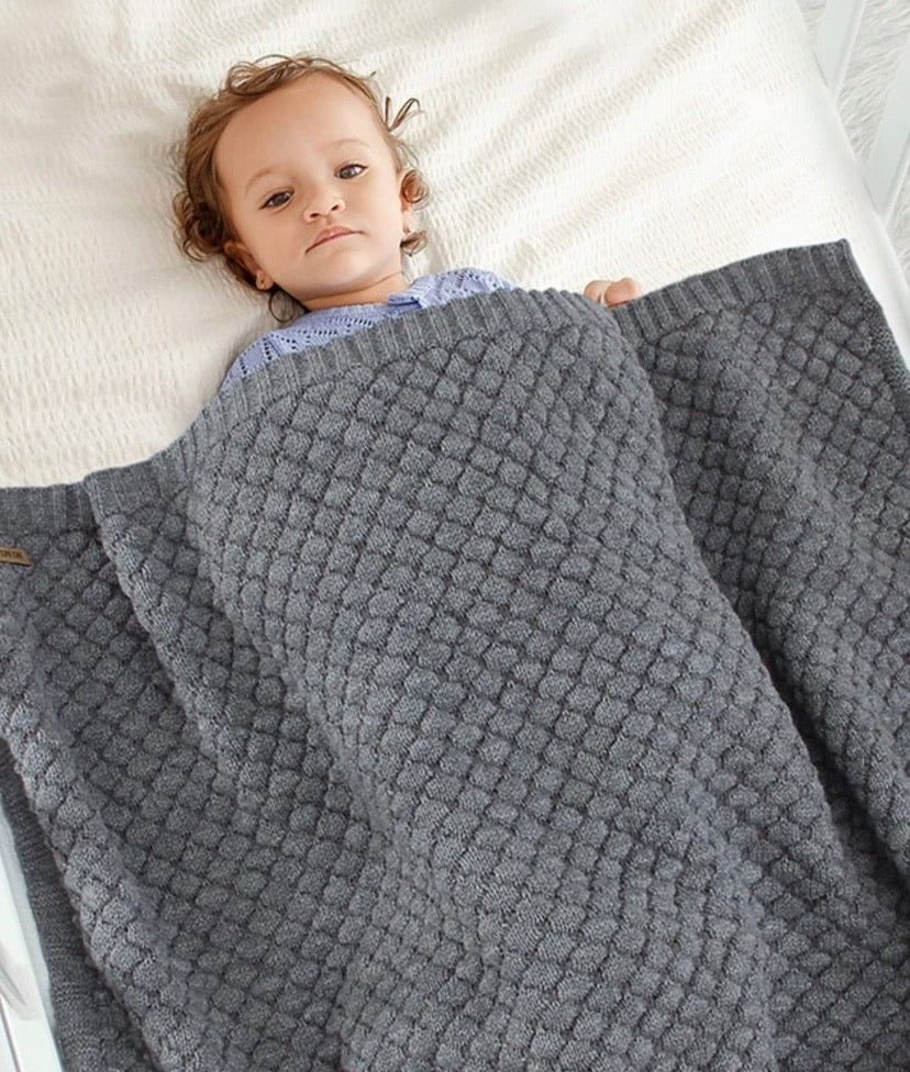 Buy charcoal Solid Cotton Blanket