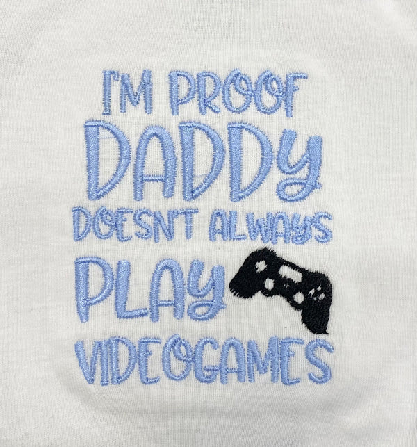 Embroidered I’m Proof (Videogames) Bodysuit