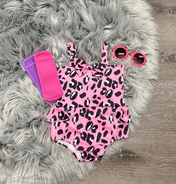 Pink Leopard Swim Suit