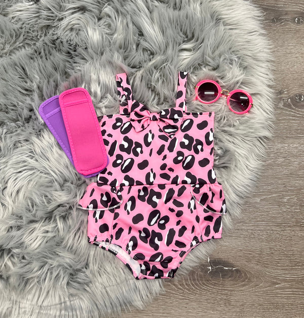 Pink Leopard Swim Suit