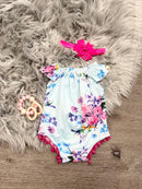 Magenta Poms Leotard-1