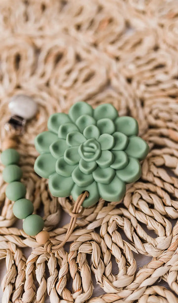 Buy sage Succulent Teether Set