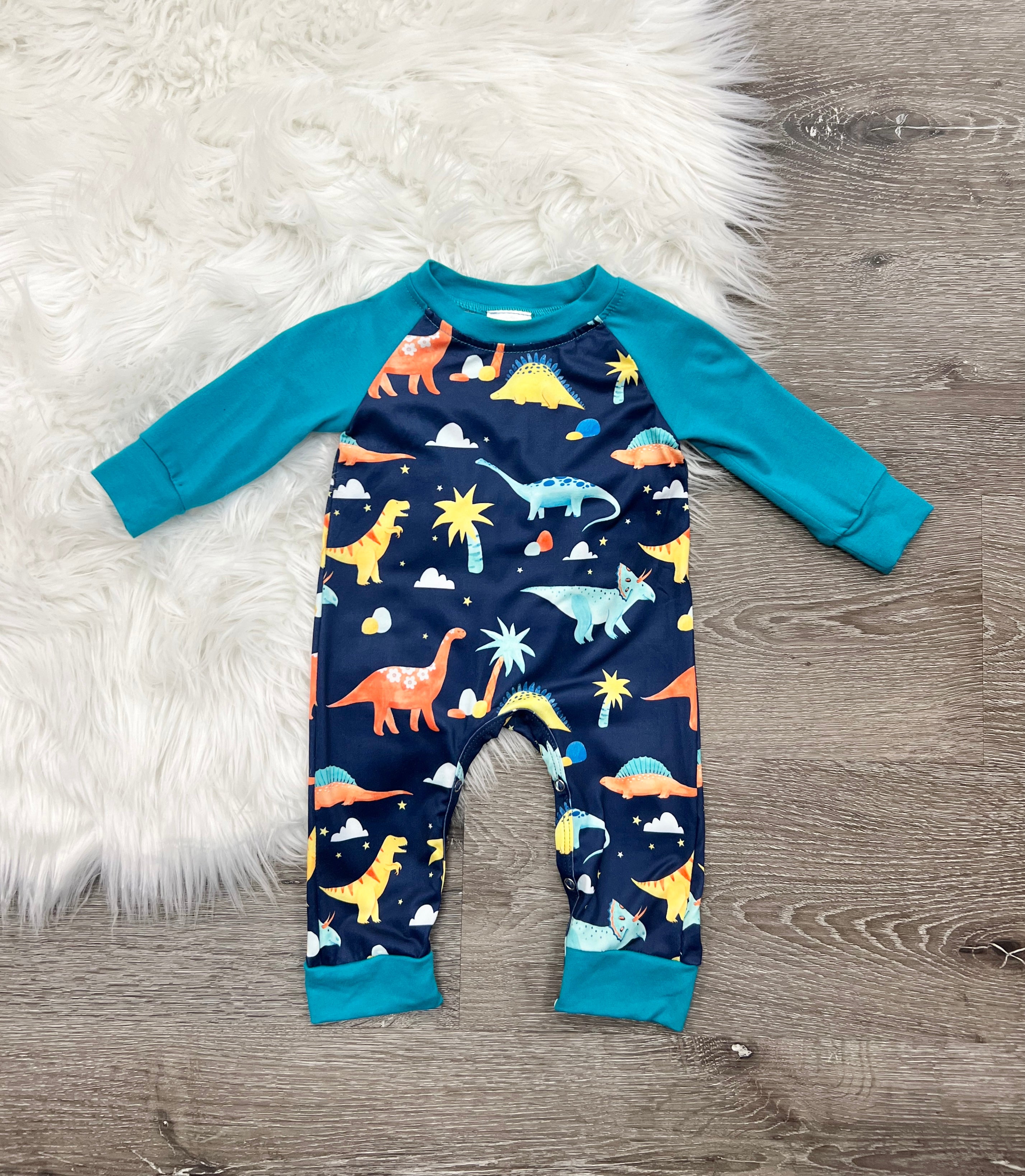 Raining Dinos Romper