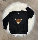 Embroidered Highland Cow Sweatshirt
