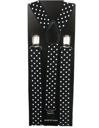 Buy black-w-white-polka-dots Suspenders