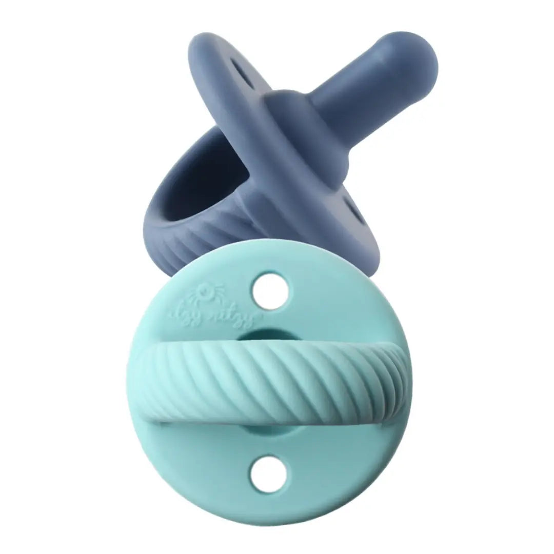 Buy robins-egg-navy-cables Sweetie Soother Pacifier Sets (2-pack)