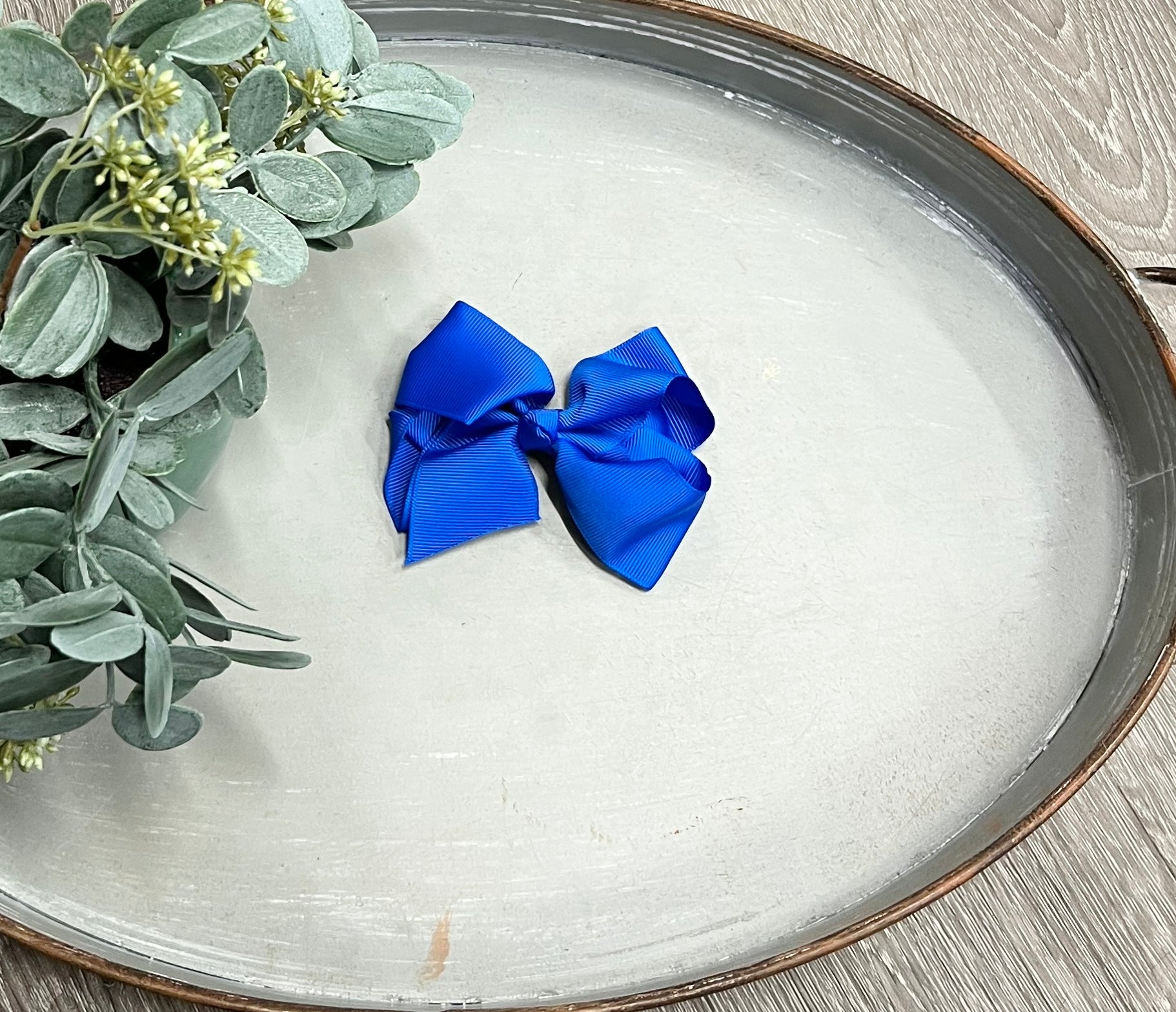 Buy electric-blue 4.5” Clip Bow