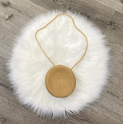Boho Round Straw Bag Purse