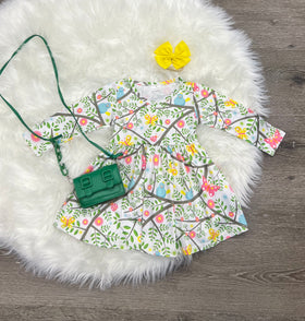 Spring Blue Bird Dress