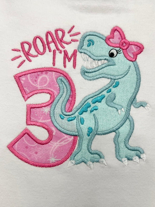 Embroidered Roar I’m 3 T