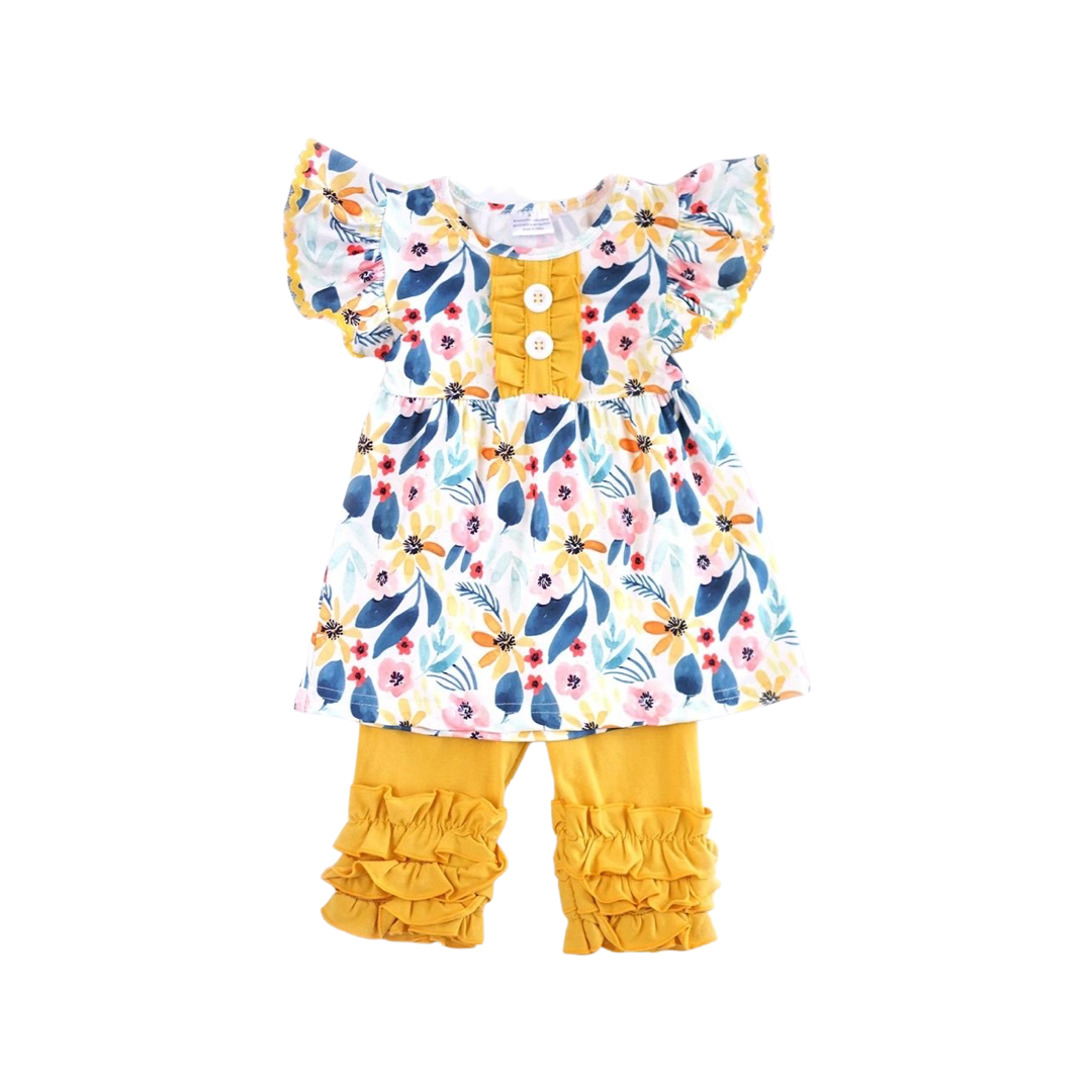 Mustard Floral Set
