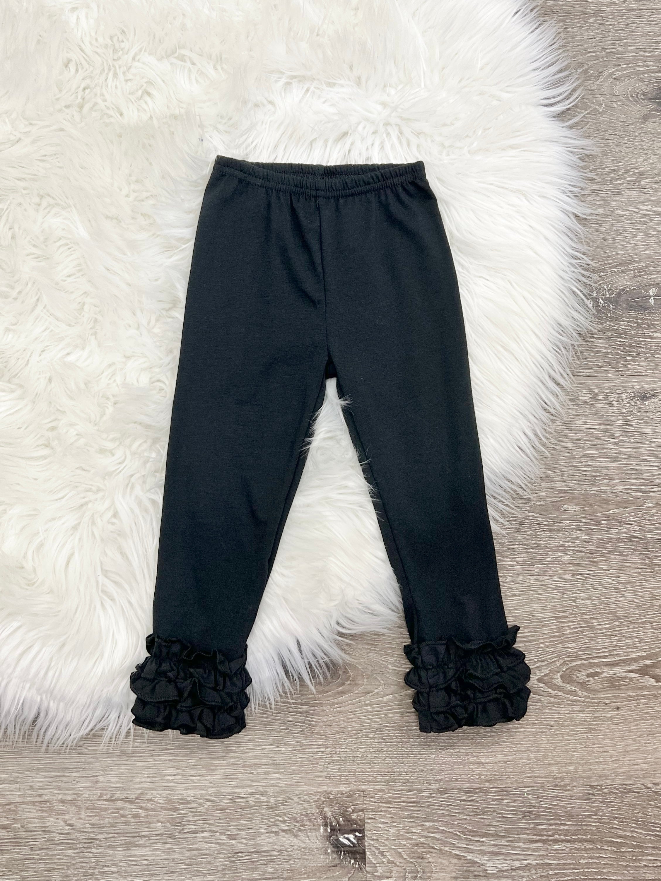 Black Ruffle Pants