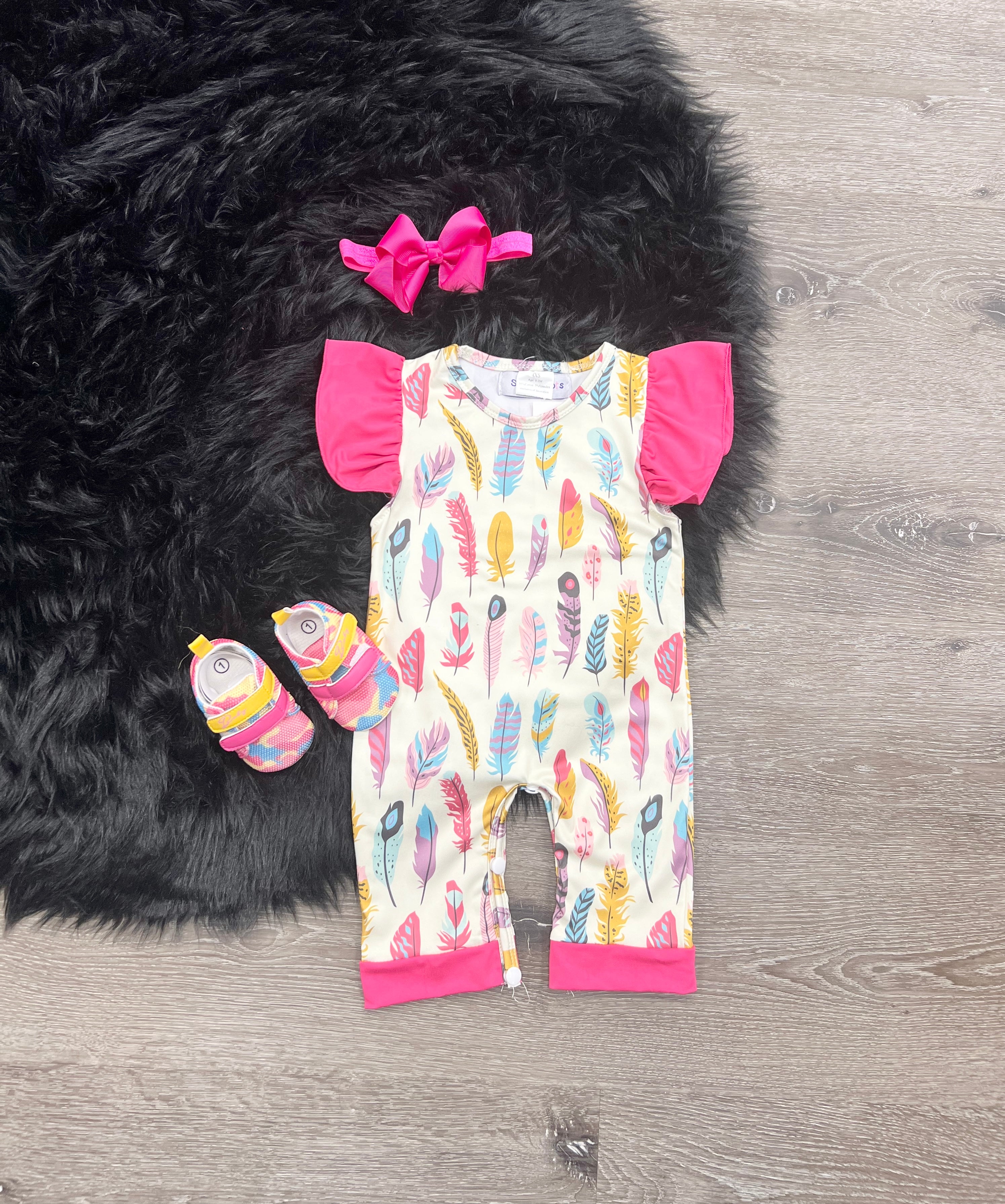 Ruffles and Feathers Romper