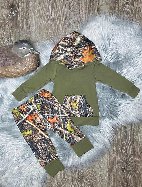 Camouflage Hooded Set