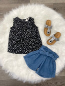 Polka Dot Sleeveless Top-1