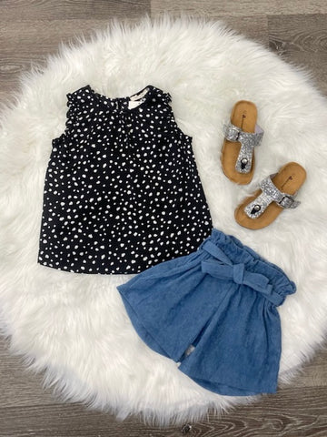 Polka Dot Sleeveless Top