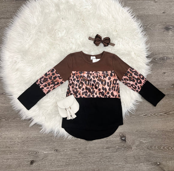Brown Leopard Long Sleeve