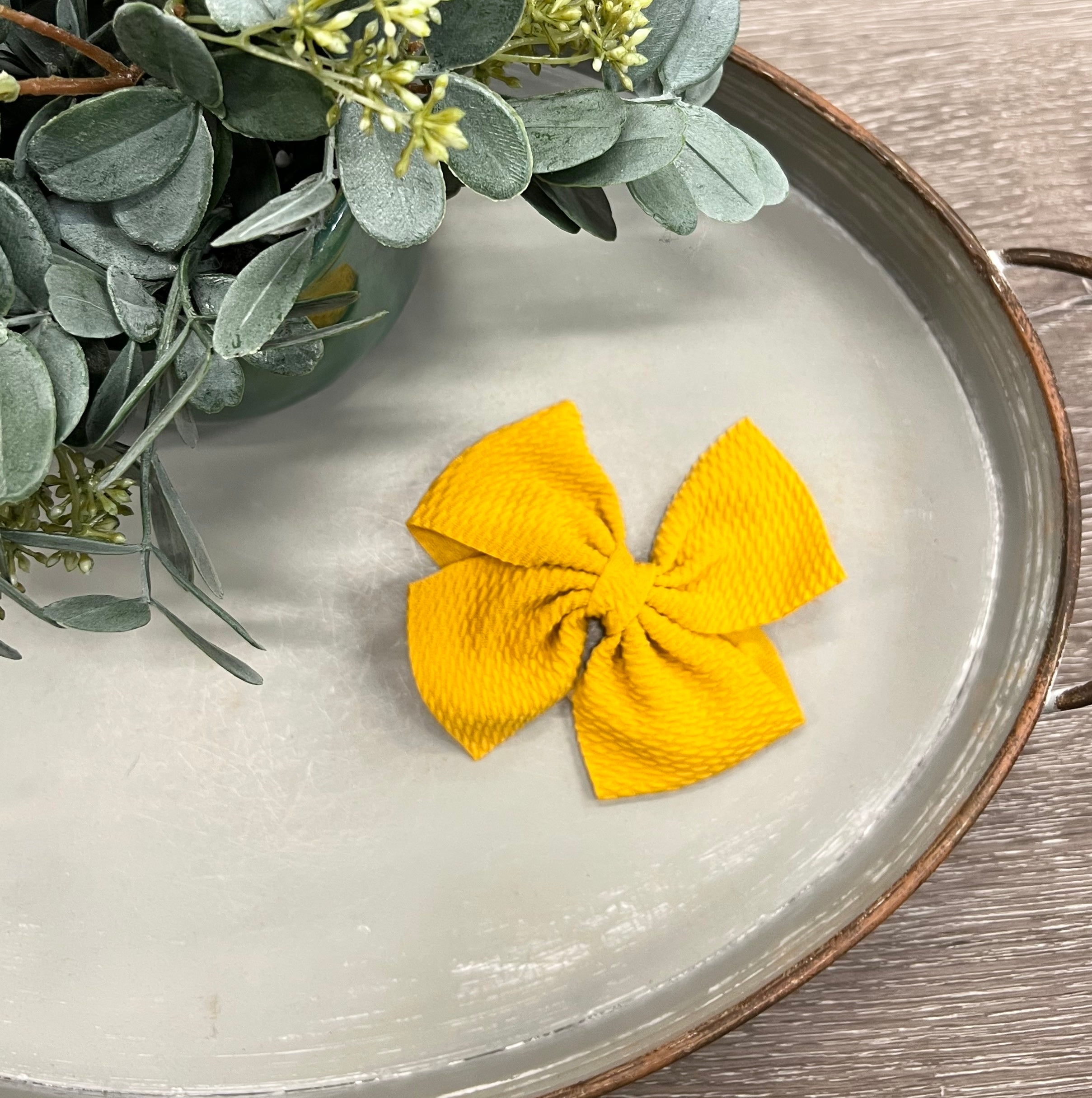 Buy mustard Textured Headband (Skinny Band)