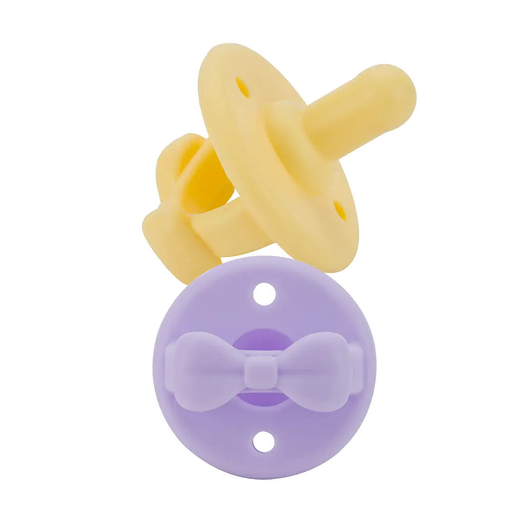 Buy daffodil-purple-diamond-bows Sweetie Soother Pacifier Sets (2-pack)