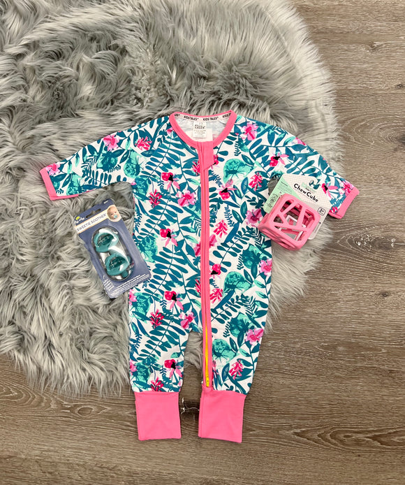 Pink Blooms & Turquoise greens Jammy